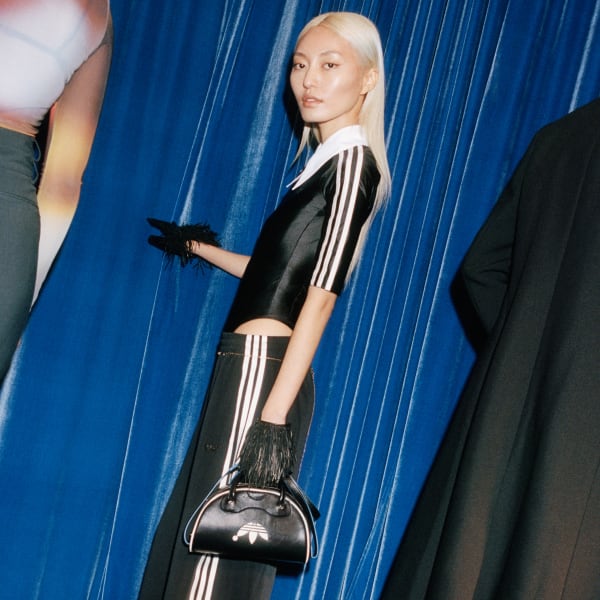 パンツ Blue Version Wide Leg Pants adidas Blue Version Wide Leg Satin Pants - Black | Free Shipping