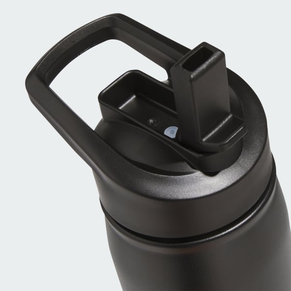 Black M Steel Straw 600 Metal Bottle