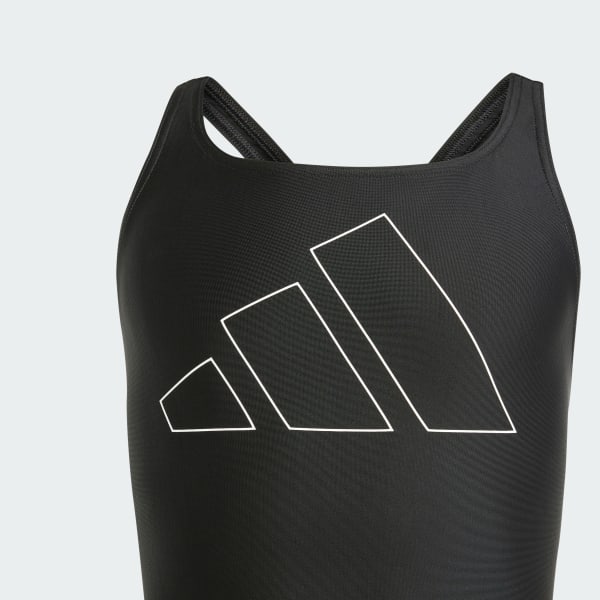 Schwarz Performance Big Bars Kids Badeanzug