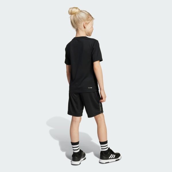 Black Train Essentials Camo Print Set Kids