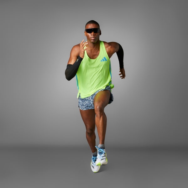 adidas Adizero Road to Records Singlet - Green | Free