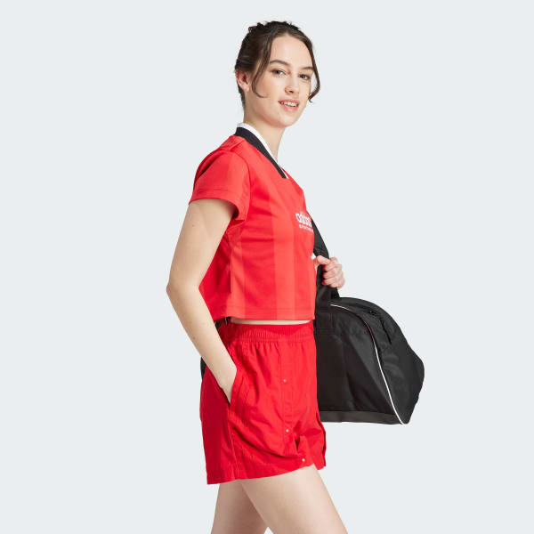Rood Tiro Colorblock Crop T-shirt
