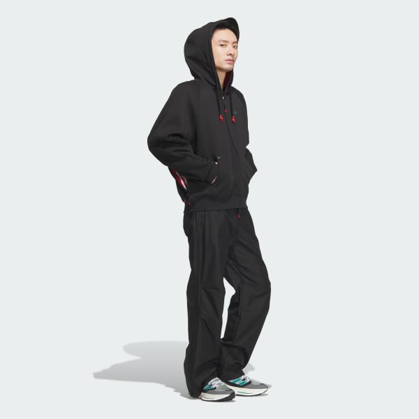Black Ordinary People Zip-Front Hoodie
