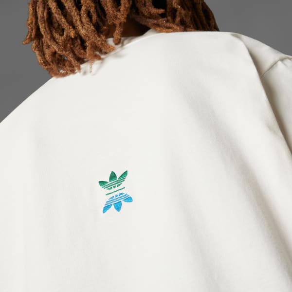 White Rolling Links Mock Neck Polo Shirt