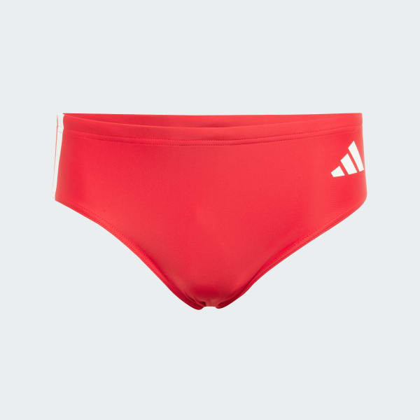 Rouge Slip de bain 3 bandes