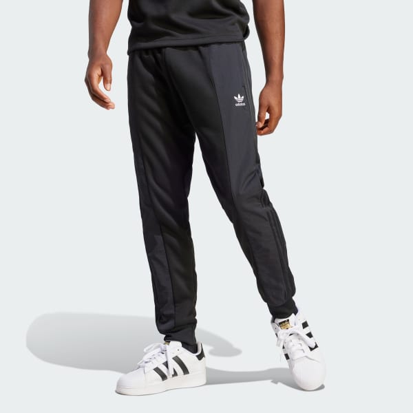 adidas Adicolor Re-Pro SST Material Mix Tracksuit Bottoms - Black ...