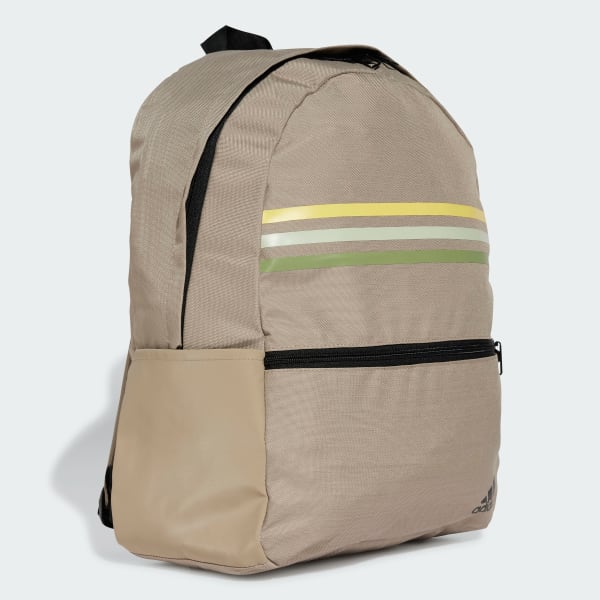 Green Classic Horizontal 3-Stripes Backpack
