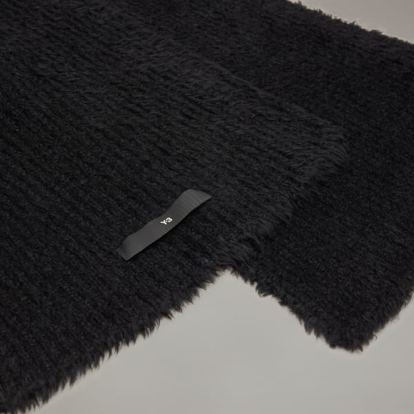 Black Y-3 Mixed Yarn Scarf