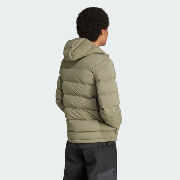 Verde Chaqueta de plumón con capucha Helionic Stretch