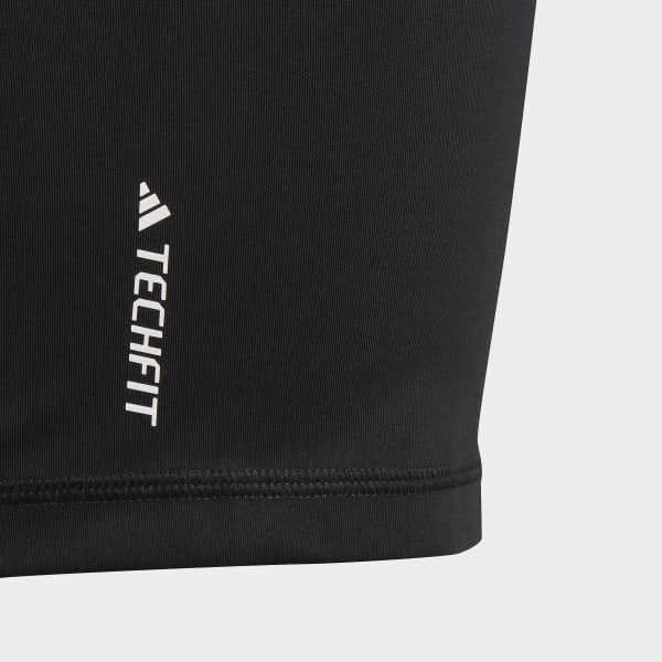 Preto Shorts Legging AEROREADY Techfit Infantil