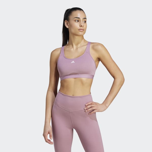 adidas Performance ADIDAS TLRD MOVE HIGH SUPPORT - High support sports bra  - silver violet/purple 