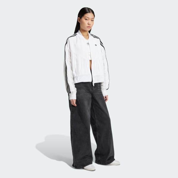 Blanco Chaqueta bómber cortavientos adidas Originals R3CD Lightweight 
