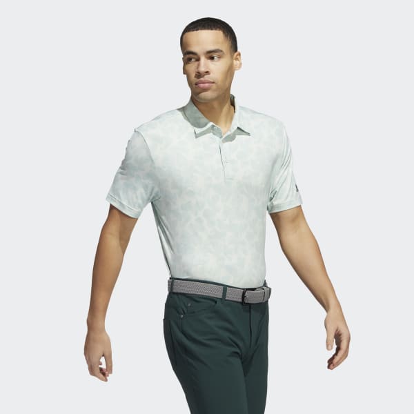 Grun Prisma-Print Poloshirt ZR010