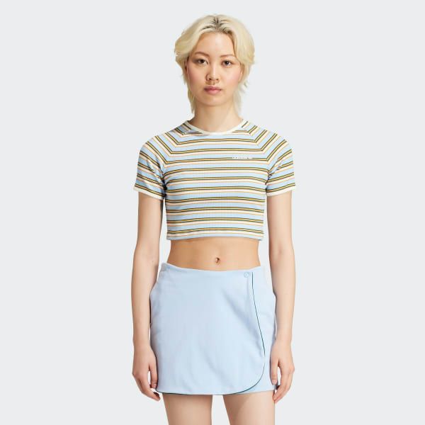 Adidas baby blue t shirt top