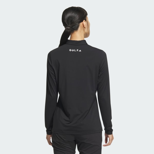 Black 에어로레디 롱 슬리브 폴로 셔츠