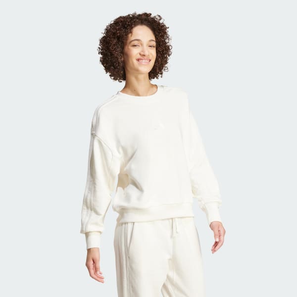 White ALL SZN 프렌치 테리 3S 루즈 스웨트셔츠