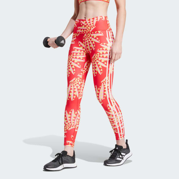 Rojo Licras adidas x FARM Rio 7/8 Pretina Alta