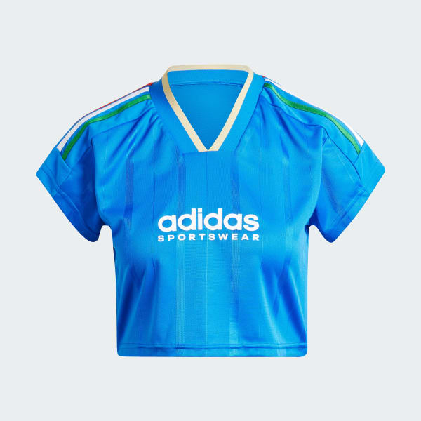 Azul Polo Corto Tiro Cut 3 Tiras
