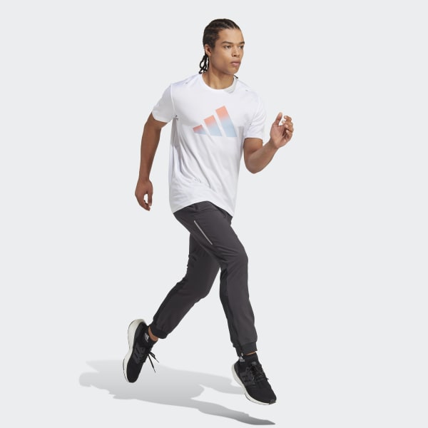 White Run Icons 3 Bar Logo Tee