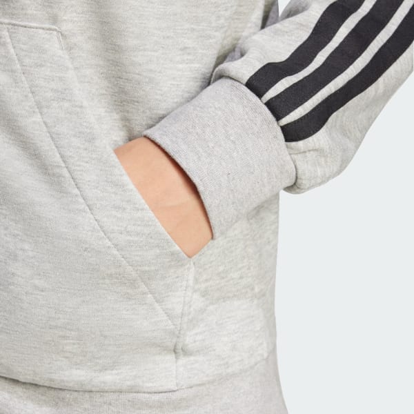 Essentials 3-Stripes Full-Zip Fleece Hoodie