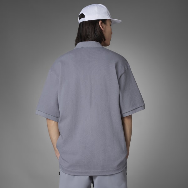 Grau Blue Version Tie-Break Polo Shirt QE063