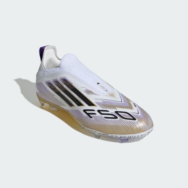Chaussure sans lacets F50 Elite Terrain souple Enfants Blanc