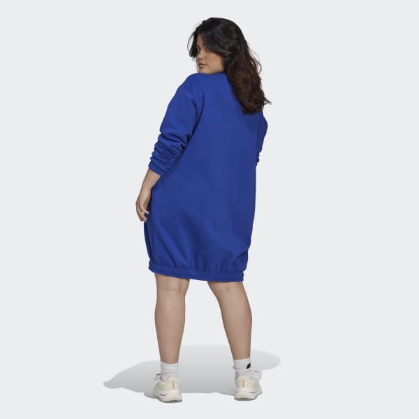 Bla Half-Zip Plus Size sweater kjole TV888
