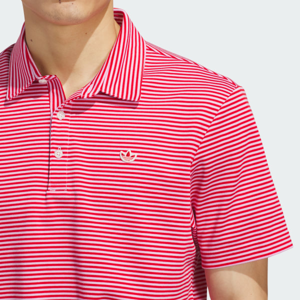 adidas ストライプポロシャツ 2XL ピンク adidas ストライプ ポロシャツ 2XL ピンク