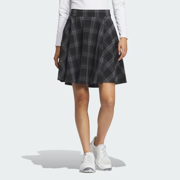 Black Checked Graphic Skirt