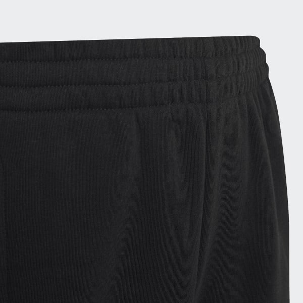 Black Essentials 3-Stripes Fleece Pants