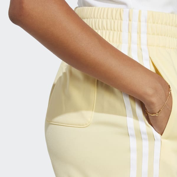 Adidas 3 stripe shorts best sale womens yellow