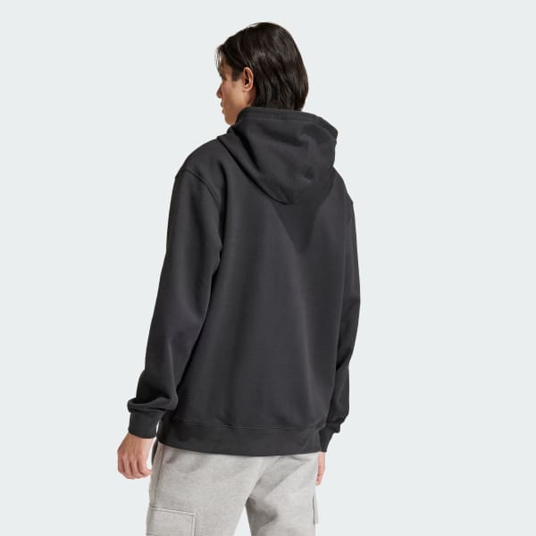 Negro Sudadera con Gorro Flames Logo