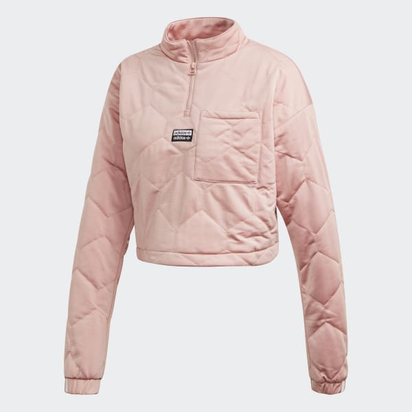 pink adidas crop hoodie