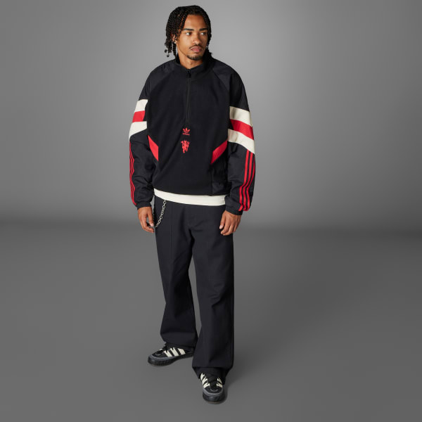 adidas Manchester United Originals Polar Fleece Sweatshirt Black adidas Finland
