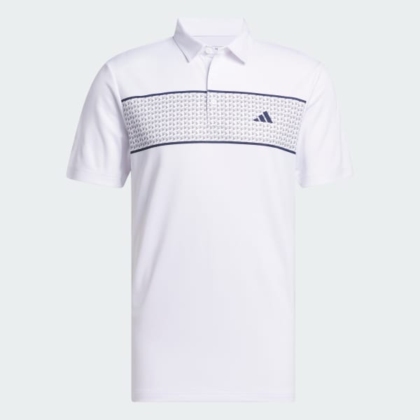 White Chest Stripe Polo Shirt