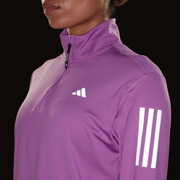 adidas Running Own the Run ハーフジップ ジャケット 送関込 adidas Own the Run Half-Zip Jacket - Black | Free Shipping