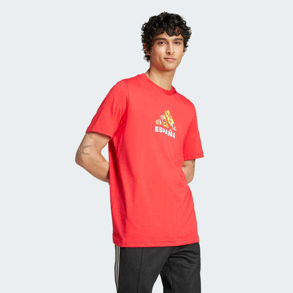 Red Spain Football Fan Graphic Tee