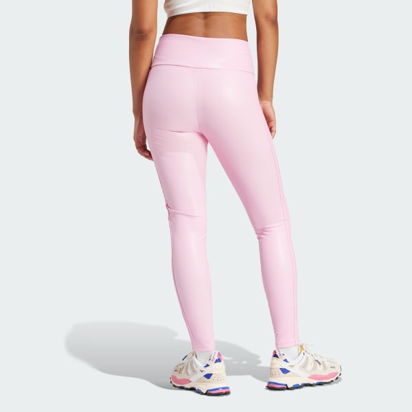 adidas Faux Leather Leggings - Pink | Women's Lifestyle | adidas US