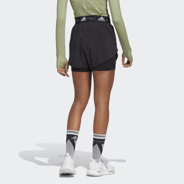 Svart adidas by Stella McCartney TruePurpose Training Two-in-One Shorts