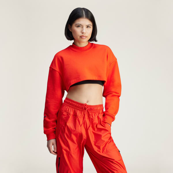 Kirmizi adidas by Stella McCartney TrueCasuals Cropped Sportswear Sweatshirt