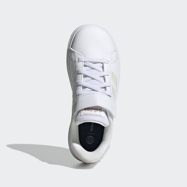 Wit Grand Court Lifestyle Court Elastic Lace and Top Strap Schoenen