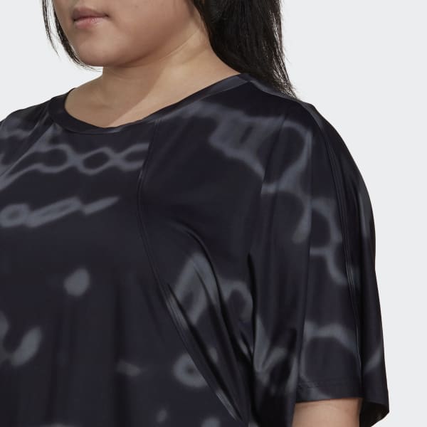 Schwarz 11 Honoré Training T-Shirt – Große Größen QF399