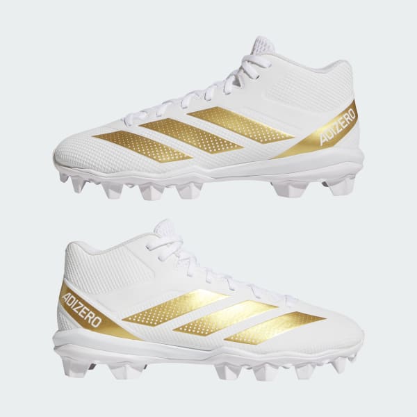 adidas Adizero Impact.2 Molded Rubber Football Cleats - White