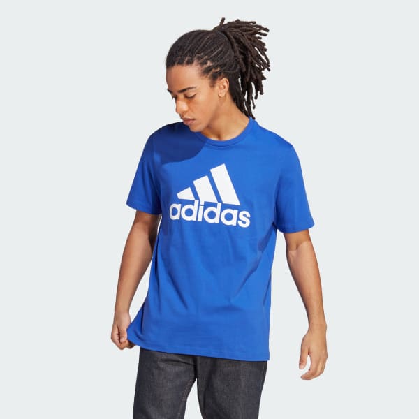 adidas Essentials Single Jersey Big Logo Tee - Blue | Men's Lifestyle |  adidas US