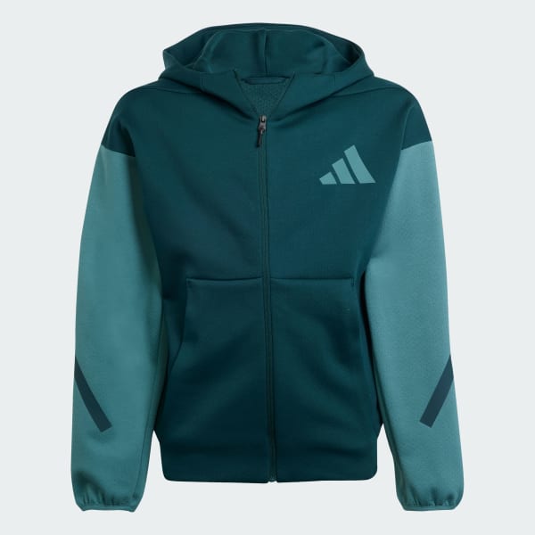 adidas Z.N.E. Full-Zip Colorblocked Hoodie Kids - Green