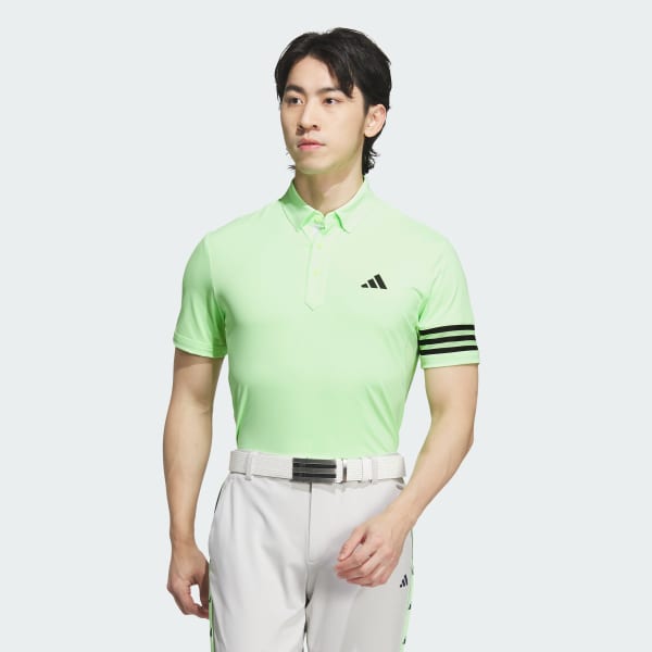 สีเขียว เสื้อโปโลแขนสั้น AEROREADY 3-Stripes