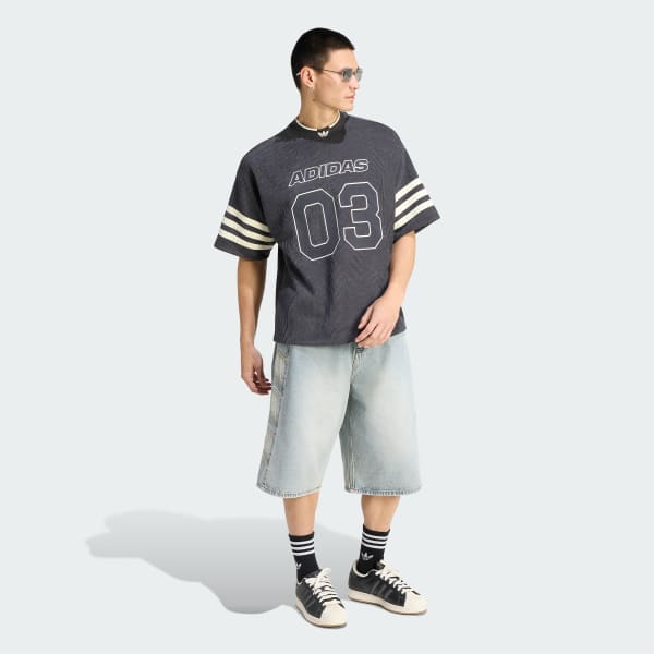 Black ORIGINALS KNIT FOOTBALL JERSEY
