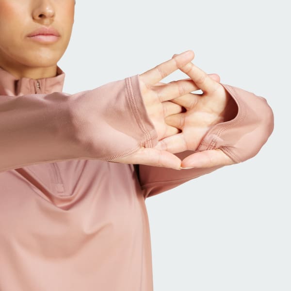 adidas Own the Run Half-Zip Jacket - Pink | Free Shipping