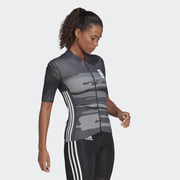 Grigio Maglia da ciclismo Thebe Magugu Short Sleeves