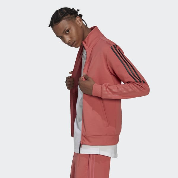 Red 3-Stripes Fitted Track Top